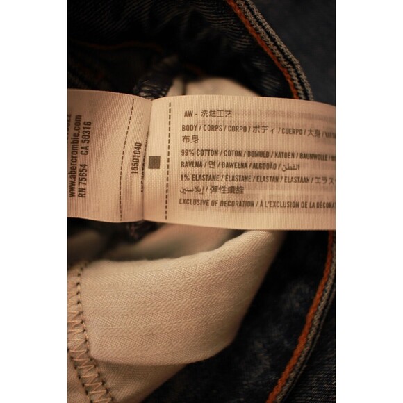 Abercrombie Fitch Womens Jeans Blue The Mom High Rise Denim Ripped Size 33/16 - Picture 13 of 13